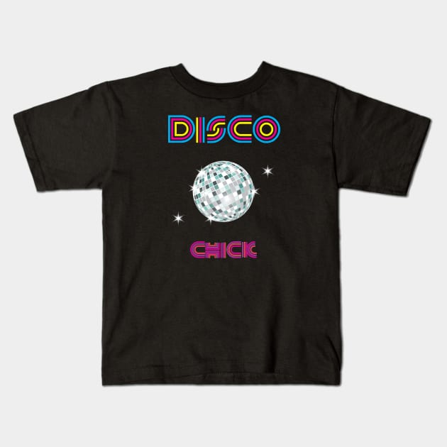 Disco Chick Kids T-Shirt by Mint Cloud Art Studio